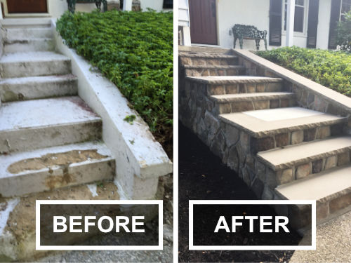 Before and After Cement Stairs