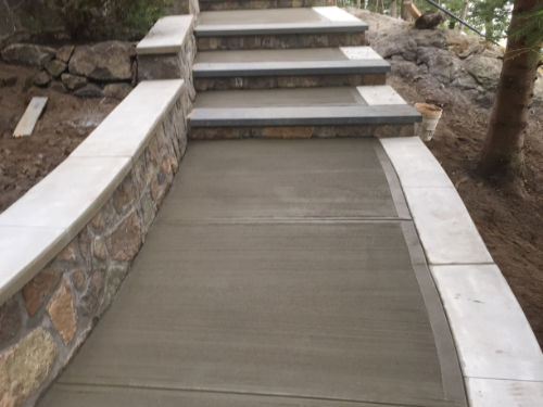 patio walkway concrete
